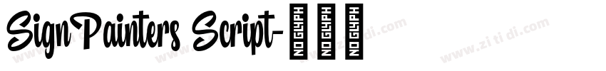 SignPainters Script字体转换 SignPainters Script字体转换